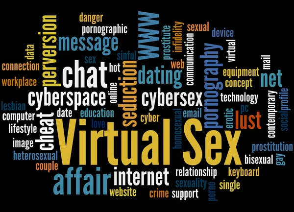 Virtuální Sex, slovo mrak koncepce 5 — Stock fotografie