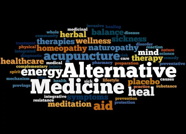 Medicina alternativa, concetto di nube di parole 4 — Foto Stock