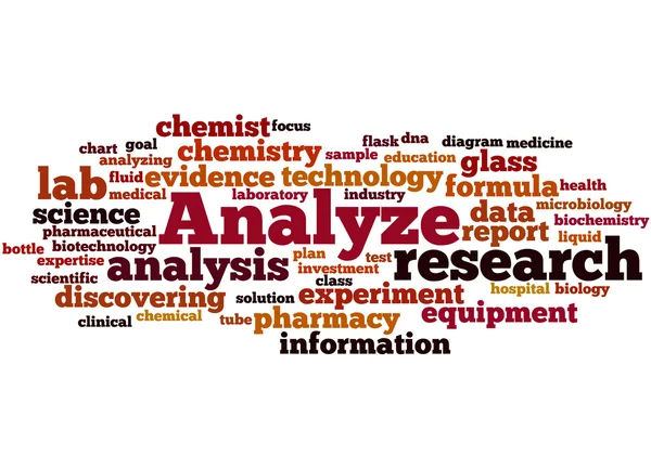 Analyseren, word cloud concept 4 — Stockfoto