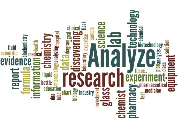 Analyseren, word cloud concept 5 — Stockfoto