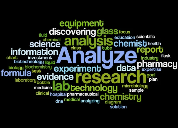 Analyseren, word cloud concept 6 — Stockfoto