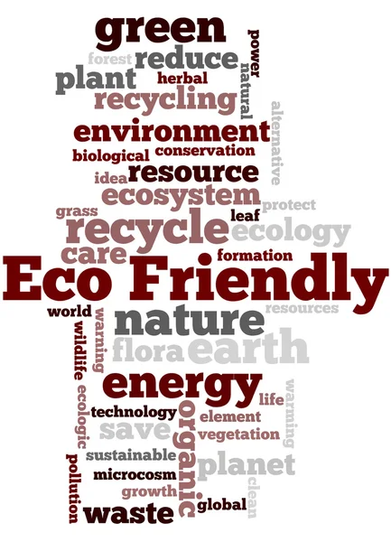Eco Friendly, słowo cloud koncepcja 5 — Zdjęcie stockowe