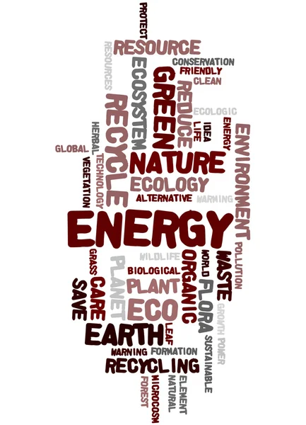 에너지 대체, 단어 클라우드 개념 9 — 스톡 사진