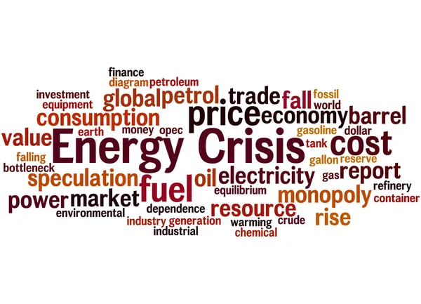 Crisis energética, concepto de nube de palabras 7 — Foto de Stock
