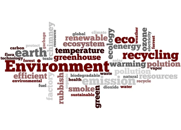 Medio ambiente, concepto de nube de palabras 3 —  Fotos de Stock