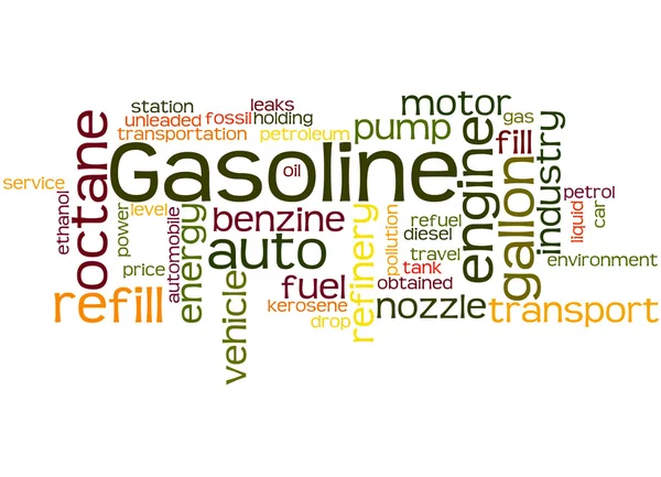 Gasolina, concepto de nube de palabras 2 —  Fotos de Stock