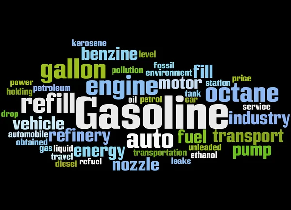 Gasolina, concepto de nube de palabras —  Fotos de Stock