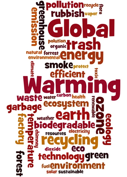 地球温暖化、単語クラウド コンセプト 5 — ストック写真