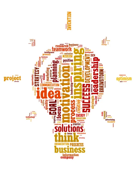 Light Bulb Idea, word cloud concept 9 — Stock Photo, Image