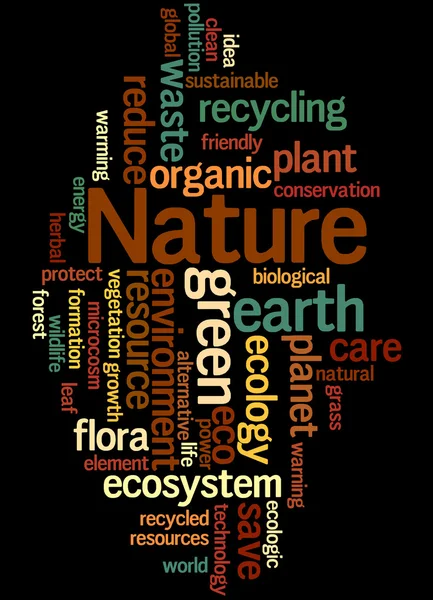 Nature, word cloud concept 5 — Stock Photo, Image