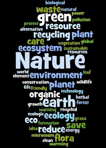 Nature, word cloud concept 6 — Stock Photo, Image