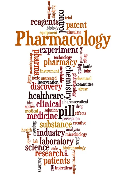 Farmakológia, szó felhő concept 6 — Stock Fotó