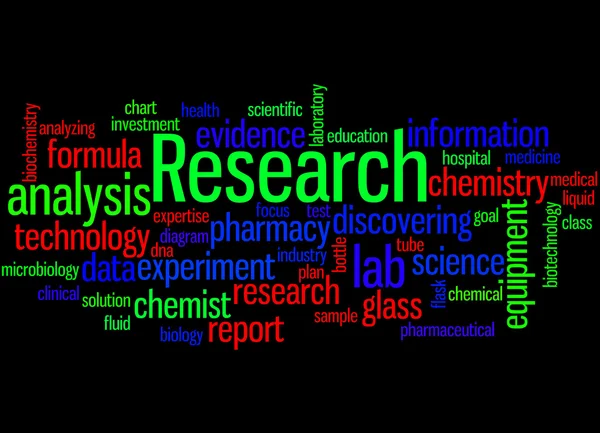 Kutatás, szó felhő fogalmát 9 — Stock Fotó