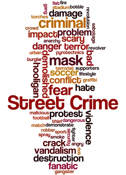 거리 범죄, 단어 클라우드 개념 2 — 스톡 사진