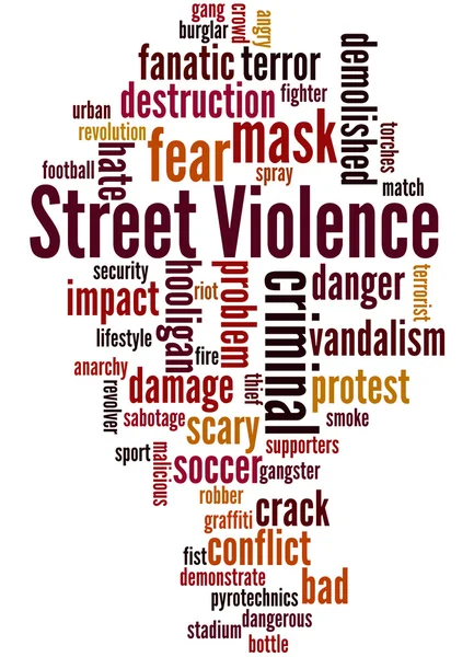 Насилие на улицах, слово облако концепция 3 — стоковое фото