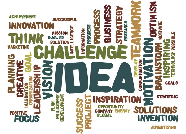 Idea, word cloud concept 3 — Stock Photo, Image