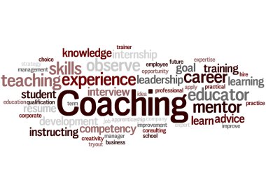 Coaching, word cloud concept 5 clipart
