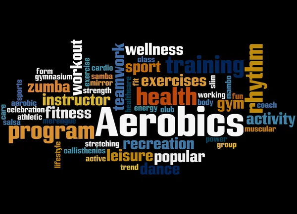 Aerobics, word cloud concept 6 — Stockfoto