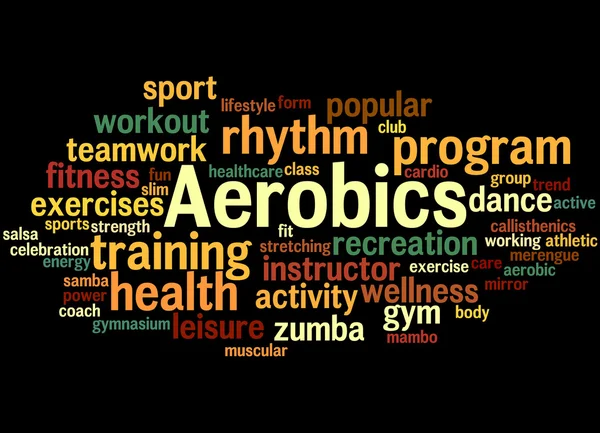 Aerobics, ordet cloud koncept 5 — Stockfoto