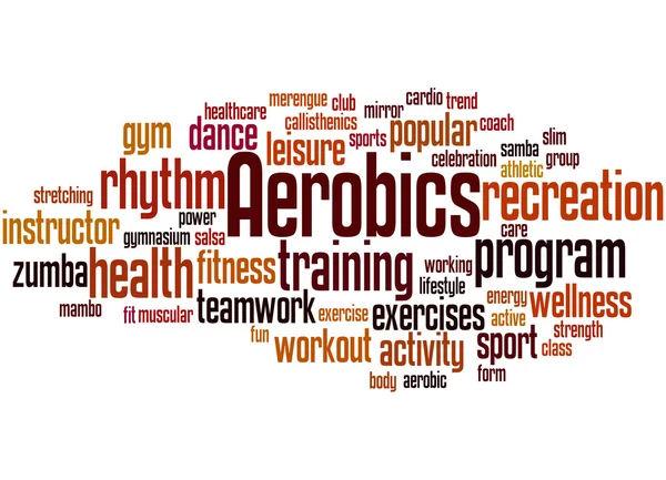 Aerobics, word cloud begrepp 7 — Stockfoto