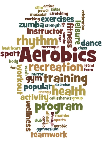Aerobics, ordet cloud koncept 8 — Stockfoto