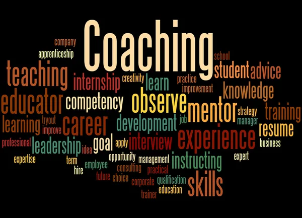 Coaching, word cloud concept 3 — Stockfoto