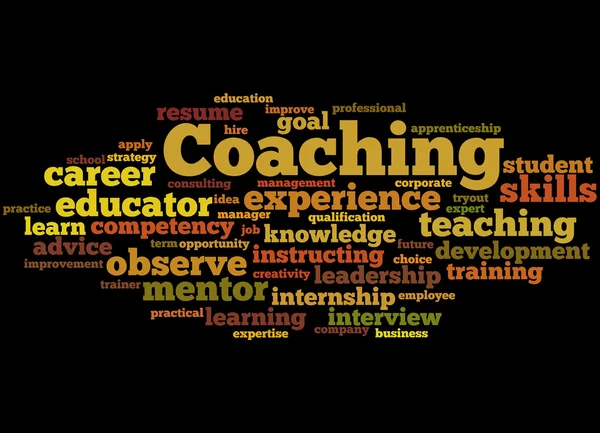 Coaching, concepto de nube de palabras 2 — Foto de Stock