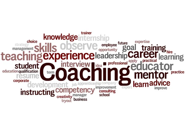 Coaching, concepto de nube de palabras 5 — Foto de Stock