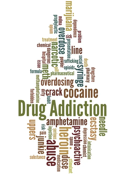 Drugsverslaving, word cloud concept 4 — Stockfoto