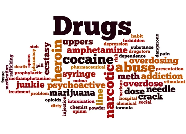 Drugs, word cloud concept 3 — Stockfoto