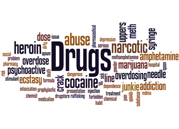 Drugs, word cloud concept 9 — Stockfoto