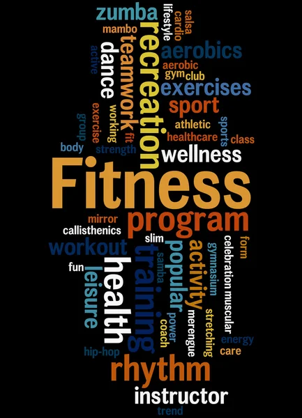 Fitness, kelime bulutu kavramı 5 — Stok fotoğraf