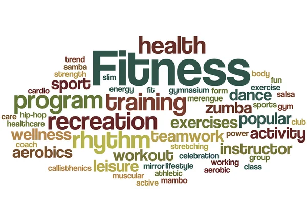 Fitness, word cloud concept 6 — Stockfoto