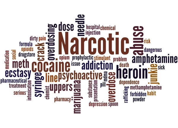 Narcotic, word cloud concept 4 — Stock Photo, Image