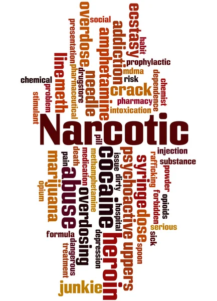Narcótico, concepto de nube de palabras 9 — Foto de Stock