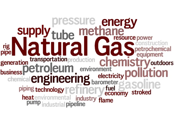 Природний газ, слово "хмара" концепція 2 — стокове фото