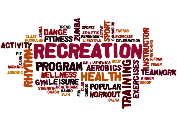 Recreation, word cloud concept 6 — Stock Photo, Image