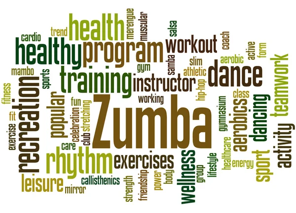 Zumba Fitness, word cloud begrepp 7 — Stockfoto