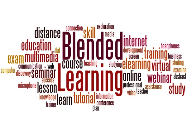 Blended learning, word cloud concept 4 — Stock Photo, Image