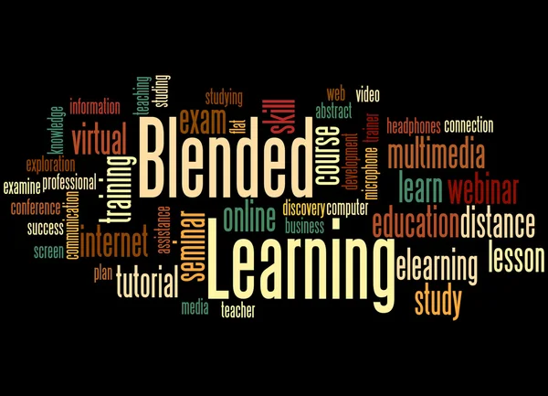 Blended learning, word cloud concept 5 — Stock Photo, Image