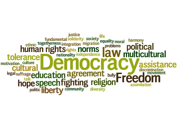Democracia, concepto de nube de palabras 2 —  Fotos de Stock
