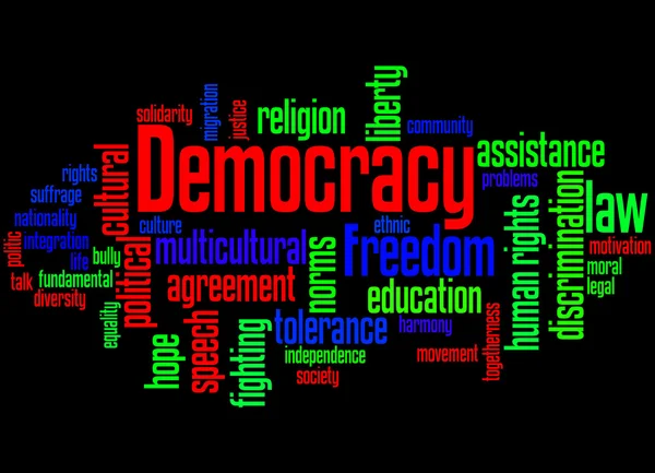 Democracy, word cloud concept 7 — Stock Photo, Image