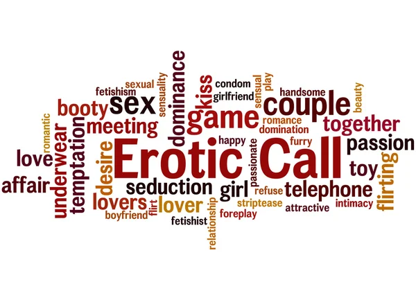 Erotic Call, word cloud concept 3 — Stock Photo, Image