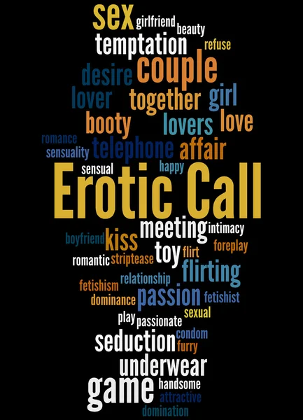 Erotický hovor, slovo mrak koncepce 5 — Stock fotografie