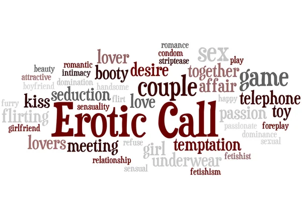 Erotický hovor, slovo mrak koncepce 6 — Stock fotografie