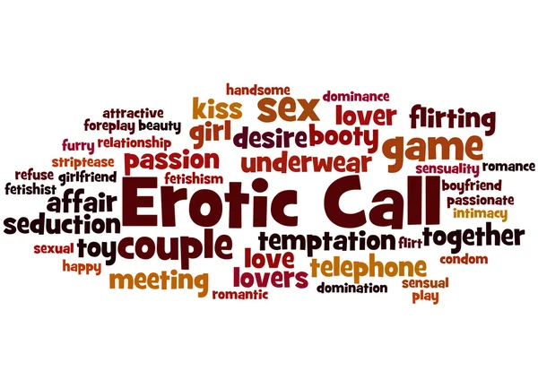 Erotic Call, word cloud concept — Stock Photo, Image