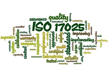 ISO 17025, word cloud concept 3 clipart