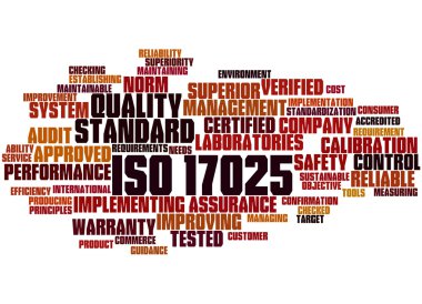 ISO 17025, word cloud concept 7 clipart
