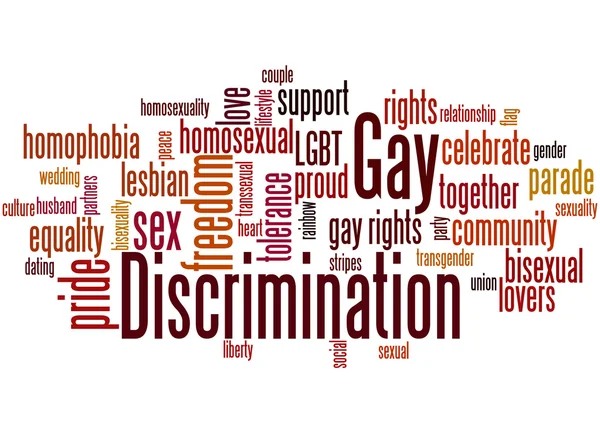 Eşcinsel ayrımcılık, kelime bulutu kavramı 8 — Stok fotoğraf