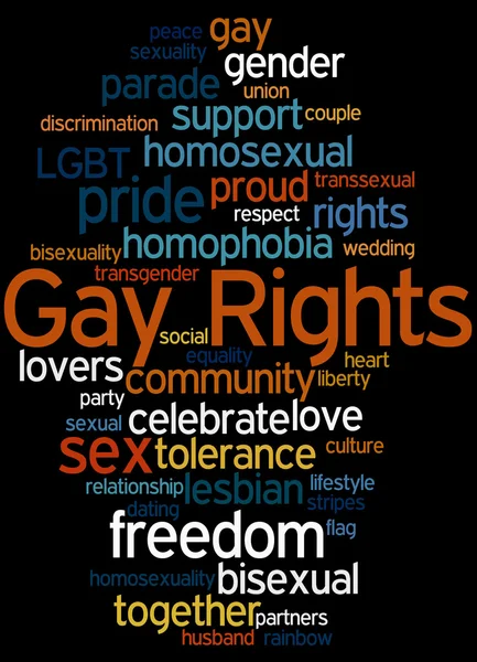 Homosexuellas rättigheter, word cloud concept 6 — Stockfoto